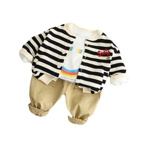 Boys Spring and Autumn Three-Piece Set